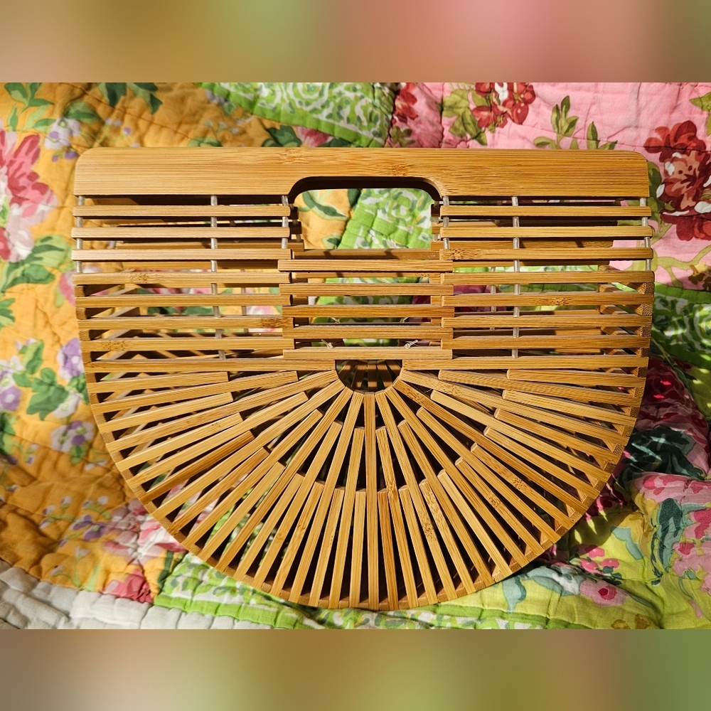 Bamboo Basket Handbag